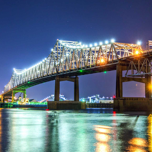 The Horace Wilkinson Bridge is a cantilever bridge carrying Interstate 10 in Louisiana across the Mississippi River from Port Allen in West Baton Rouge Parish to Baton Rouge in East Baton Rouge Parish. The Horace Wilkinson Bridge is a cantilever bridge carrying Interstate 10 in Louisiana across the Mississippi River from Port Allen in West Baton Rouge Parish to Baton Rouge in East Baton Rouge Parish.