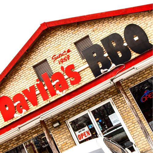 Whether you're looking for a big barbecue sandwich, the traditional two-meat plate with sides or something a little different  fried catfish, a traditional hamburger, or maybe some barbecue-style Frito pie  Davila's BBQ has you covered. Between a food truck, mail orders, and being a sit-down restaurant, Davila's BBQ is accessible no matter what. Also, it's very common that local musicians debut their talent here! This is the place to meet up with friends and hang out for a while. Whether you're looking for a big barbecue sandwich, the traditional two-meat plate with sides or something a little different  fried catfish, a traditional hamburger, or maybe some barbecue-style Frito pie  Davila's BBQ has you covered. Between a food truck, mail orders, and being a sit-down restaurant, Davila's BBQ is accessible no matter what. Also, it's very common that local musicians debut their talent here! This is the place to meet up with friends and hang out for a while.