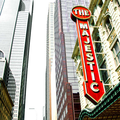 The Majestic Theatre is a performing arts venue in the City Center District, downtown Dallas. Being the last remnant of Theater Row, the citys historic entertainment center is now a contributing property in the Harwood Street Historic District.