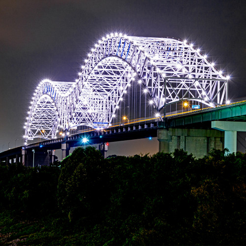 Memphis Bridge at night in Memphis, TN Memphis Bridge at night in Memphis, TN