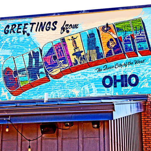 Greetings from Cincinnati Queen Mural in Cincinnati, Ohio