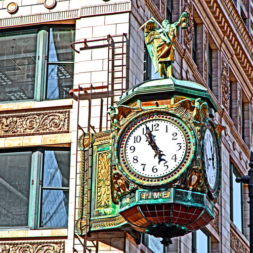 Father Time Clock in Chicago, Illinois Father Time Clock in Chicago, Illinois