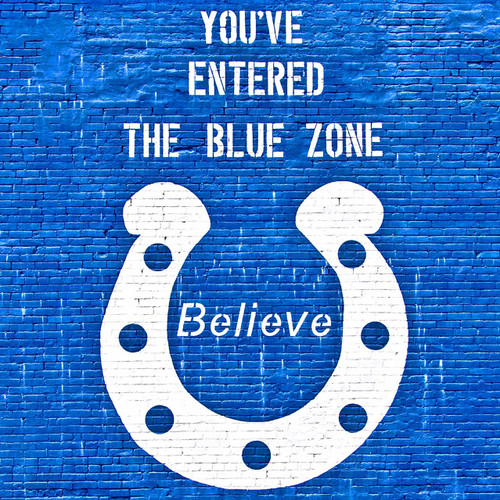 <p>This mural was inspired by The Indianapolis Colts - an American football team based in Indianapolis, Indiana. <p><p>Click &lsquo;Choose a Product&rsquo; above to get this image handprinted on a ceramic 4x4 custom coaster, cutting board, magnet, ceramic trivet, ornament, dog tag or canvas.<p>