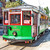 One of several M-Line trolleys, the Green Dragon has been operating since the 1980s. Transferring passengers through popular areas in Dallas such as the Arts District, West Village, and popular eateries, this trolley offers a ride through time as prehistoric stamps are seen all throughout its structure.