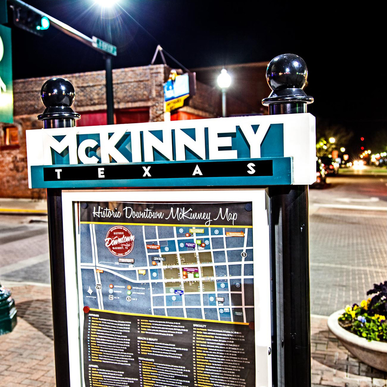McKinney Square Directory Sign