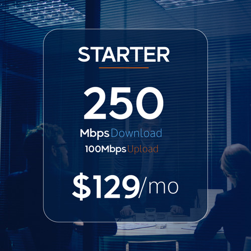 250/100 Mbps—This plan is perfect for smaller teams that need strong connectivity. It costs just $129.00 per month. With it, you can enjoy seamless browsing, quick file uploads, and reliable video conferencing.