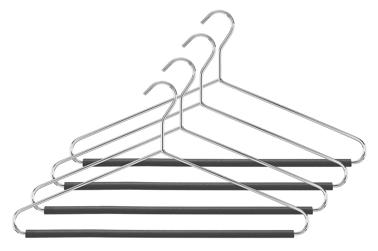 HeavyDuty Hangers w/Pant Bar, Set of 4