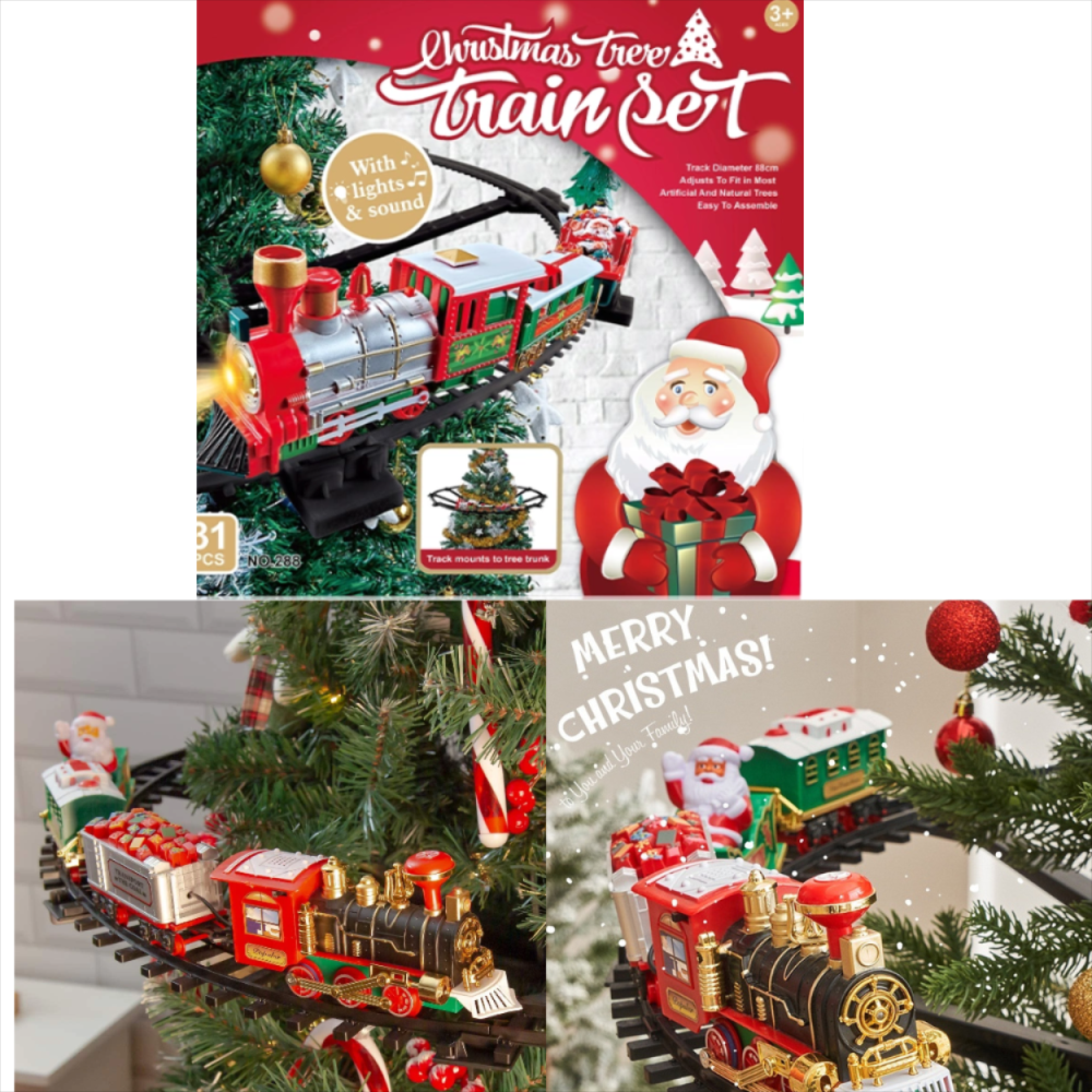 Little Tree Train Set TOY CHRISTMAS TREE TRAIN SET 164593 - TDC Limited