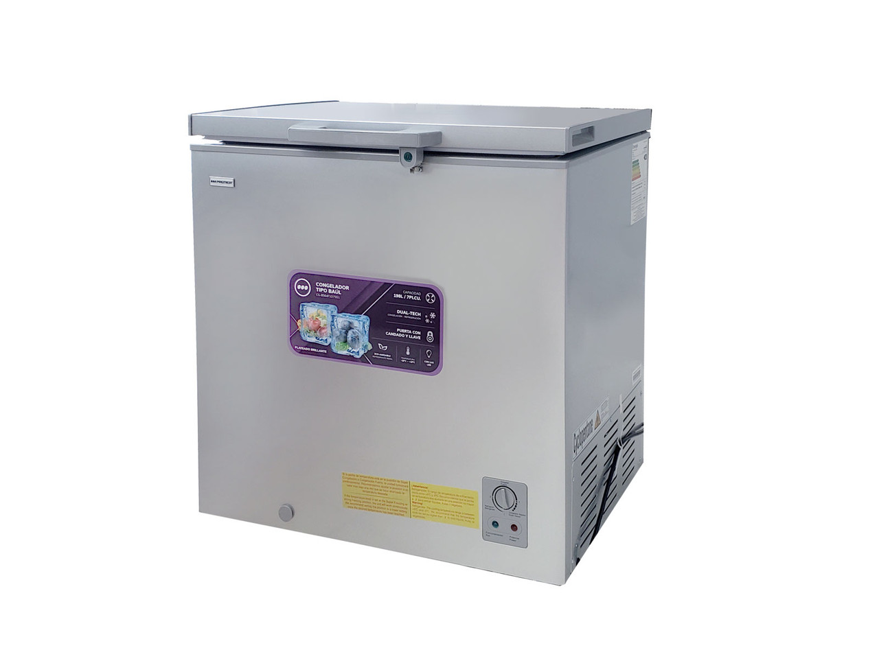 FREEZER CHEST SILVER 198L/7CUFT 184833 - TDC Limited