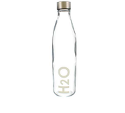 BOTTLE GLASS W/ METAL LID 1263307