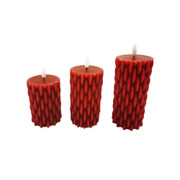 CANDLE 3 SET LED WAX W/ 1221898