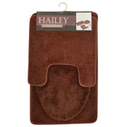 RUG BATH SET HAILEY 3PC CHOCO 123034