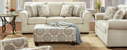 CHARISMA LINEN 3PC SOFA SET W/OTTOMAN