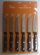KNIFE STEAK SET 6PC 4.5IN BLACK 1258061