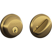 Schlage Antique Brass Maximum Security Single Cylinder Deadbolt - Model B60N 619