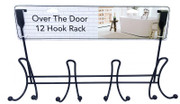 RACK 12-HOOK OVER-THE-DOOR BLACK 121156