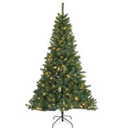 Everlands 6 ft. Warm White LED Monarch Pine Christmas Tree with Twinkle Lights