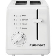 Cuisinart 2-Slice White Toaster with Stainless Steel Accents and 7-Setting Shade Dial