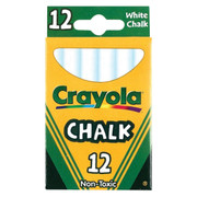 Crayola White Chalk 12-Count for Classroom and Artistic Use