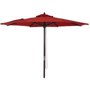 Outdoor Expressions 7.5 ft. Pulley Crimson Red Market Patio Umbrella with Chrome Hardware