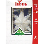 J Hofert Everglow Multi-Color 12 Inch Star Christmas Tree Topper with 10 Incandescent Lights