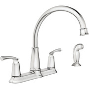 Moen Bexley 2-Handle Lever Kitchen Faucet with Side Spray, Chrome