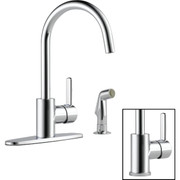 Peerless Apex 1-Handle Lever Kitchen Faucet with Side Spray, Chrome