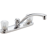 Delta Classic Series 2-Handle Knob Kitchen Faucet in Chrome