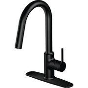 Home Impressions Contemporary Builder 1-Handle Lever Pull-Down Kitchen Faucet in Matte Black (Part 411656)