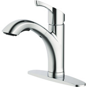Home Impressions 1-Handle Lever Pull-Out Kitchen Faucet, Polished Chrome (SKU 450557)