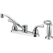 Home Impressions 2-Handle Lever Kitchen Faucet with Side Spray in Chrome, Part Number 400656