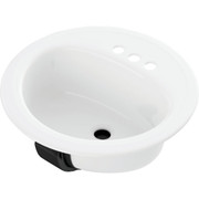 Bootz Laurel 19-inch Round Drop-In Bathroom Sink in White