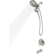 Moen Mikah Spot Resist Brushed Nickel 1-Handle Tub & Shower Faucet