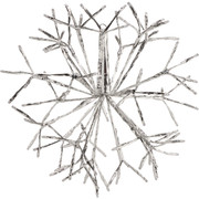 Alpine 16 Inch LED White Snowflake Ornament Lighted Decoration