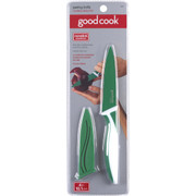 Goodcook 4-Inch Paring Knife with Cover - High Carbon Stainless Steel Blade and Ergonomic Handle