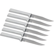 Rada Cutlery 6-Piece Serrated Steak Knife Set - High-Carbon Stainless Steel with Finger Guard