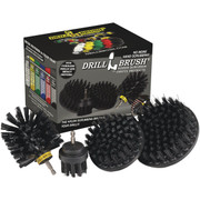 Drillbrush BBQ Grill Cleaning Ultra Stiff Black Drill Brush Set by Drillbrush - 4 Piece
