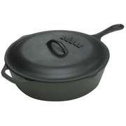 Lodge 10-1/4 Inch 3 Qt Cast Iron Chicken Fryer with Lid