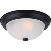 Canarm 13-inch 2-Light Black Frosted Glass Flush Mount Ceiling Light Fixture