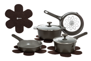 POT SET 10PC BLISS CHARCOAL 126834
