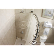 Moen Curved 54 to 72-Inch Adjustable Fixed Shower Curtain Rod in Chrome