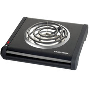 Black & Decker Single Coiled Burner Range – Compact 5-1/2 Inch W. Buffet and Office Cooking Appliance