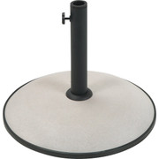 Outdoor Expressions 17-Inch Round Tan Concrete Umbrella Base with 33 lb Weight Capacity