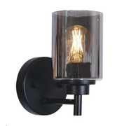LAMP WALL DECORATIVE E27X2 BLK 084213