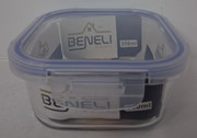 CONTAINER GLASS W/SQUARE LID 129974