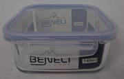 CONTAINER GLASS W/SQUARE LID 129975