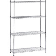 Muscle Rack 36 Inch x 14 Inch x 54 Inch Chrome Wire Shelving Unit with 4 Adjustable Shelves