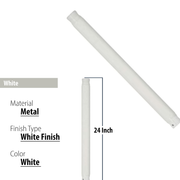 ROD DOWN 1/2" X 24" WHT #7724300 082787