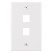 WALL PLATE DECO WH INSERT 2PORT 085586