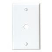 WALL PLATE PHONE/CABLE 1GANG WHT 082280
